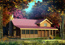 Bobcat Log Cabin Model