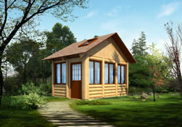 Green Thumb Log Cabin Model