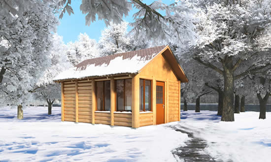 Camp Weekender Log Cabin Model