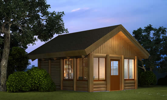 Chalet Log Cabin Model