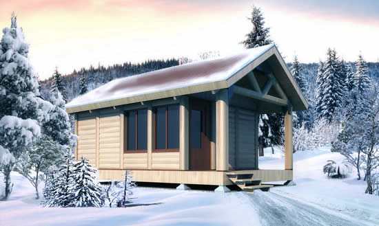 Chalet Log Cabin Model