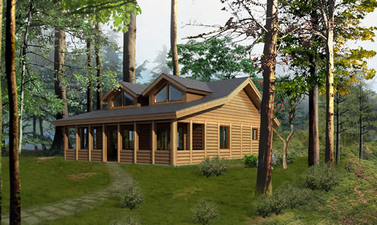 Payson Island Log Cabin Model