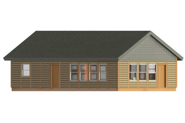 American Eagle Log Cabin Model