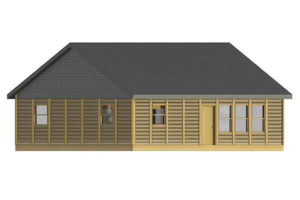 Blue Teal Log Cabin Model