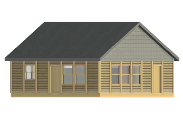 Canvas Back Log Cabin Model