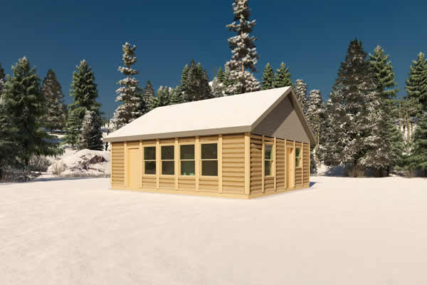 Mud Hen Log Cabin Model