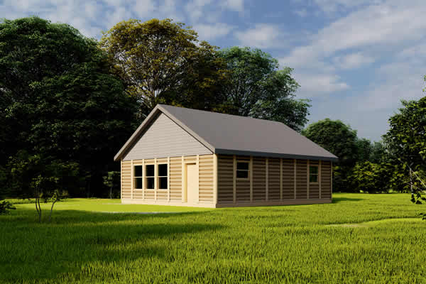 Red Head Log Cabin Model