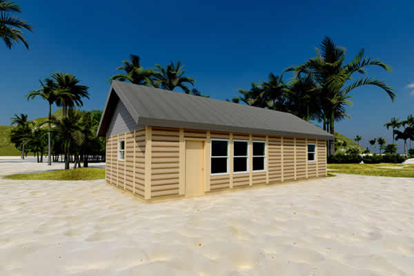 Scaup Log Cabin Model