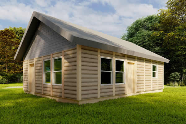 Wood Duck Log Cabin Model